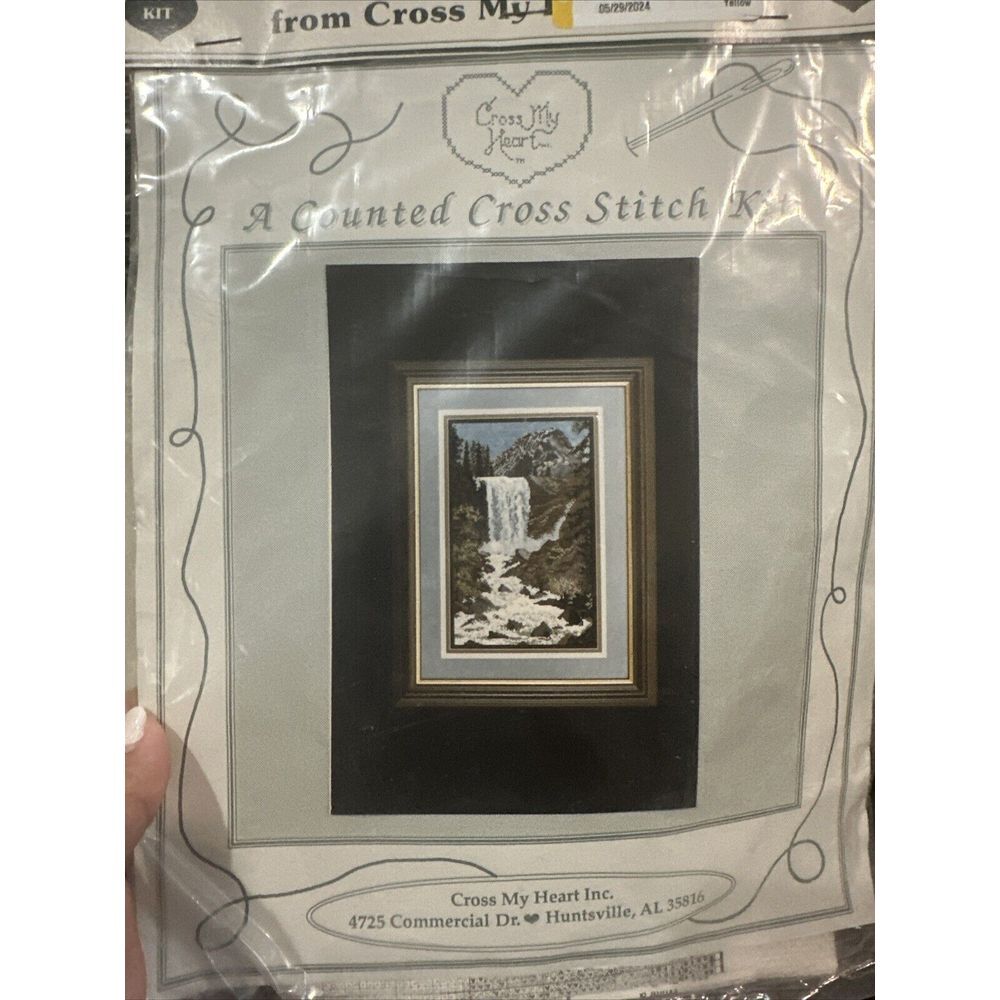NEEDLEART From CROSS MY HEART Counted Cross Stitch Kit - WATERFALL 7.1" x 12.4"